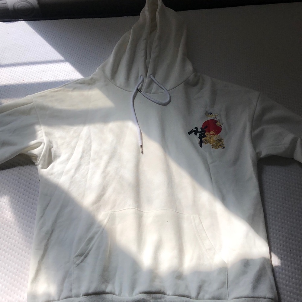 Oversized White Pullover hoodie
